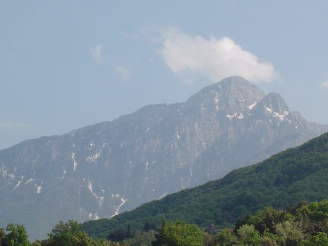 Monte Athos desde el Monasterio de Karakallou by ferlorente