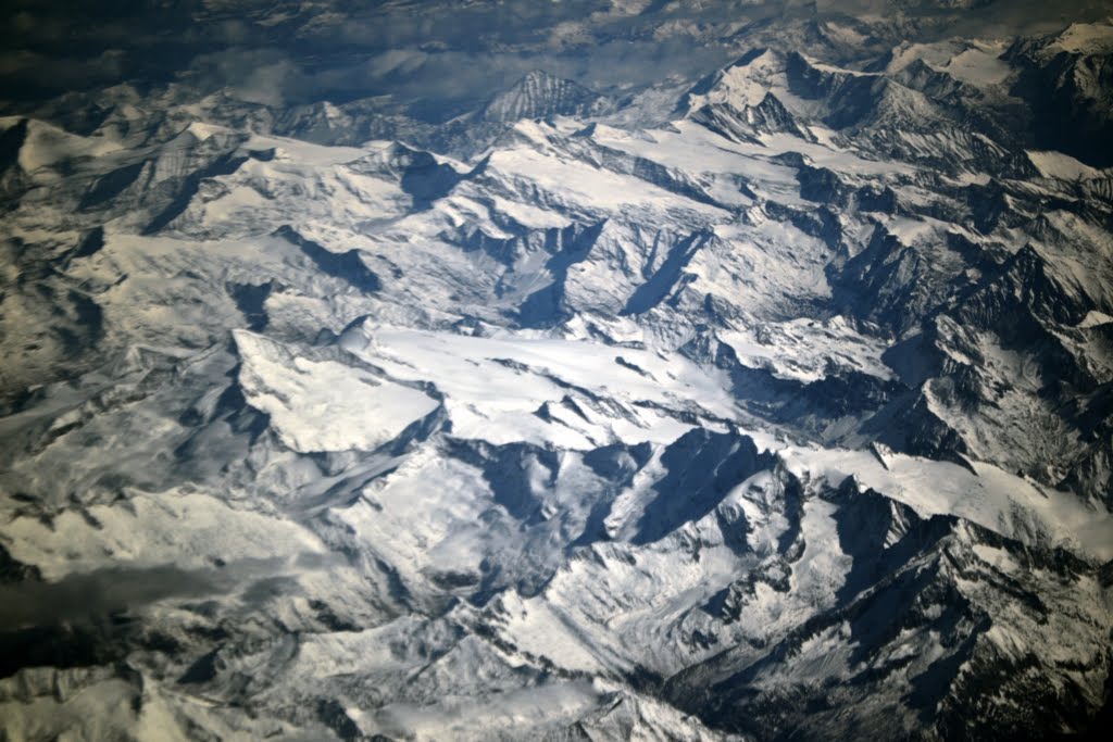 Snowy peaks in the Austrian Alps - an aerial view, 20111014 by RainoL