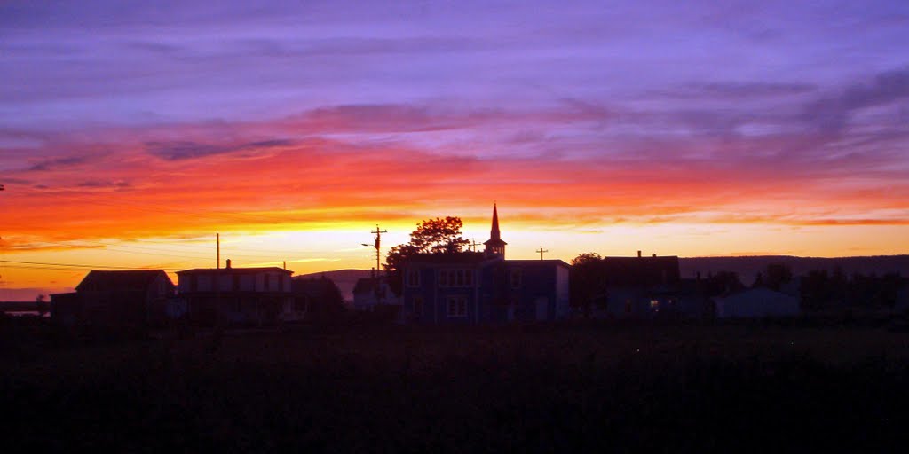 Sunset in Advocate Harbour by Edward Rooks