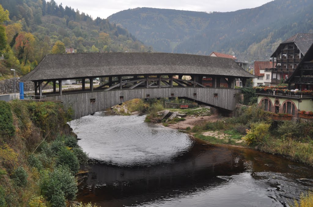 Holzbrücke über die Murg in Forbach im Schwarzwald von Siegfried Kremer by Siegfried Kremer Phi…