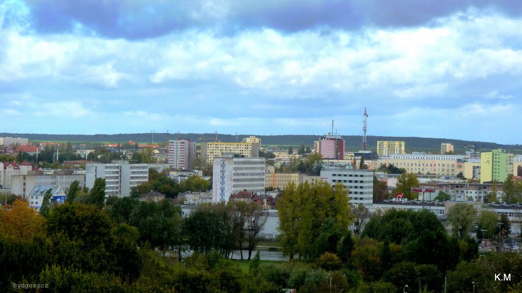 Bydgoszcz - widok z wieżowca ul Ogrody. by Kazimierz .Mendlik