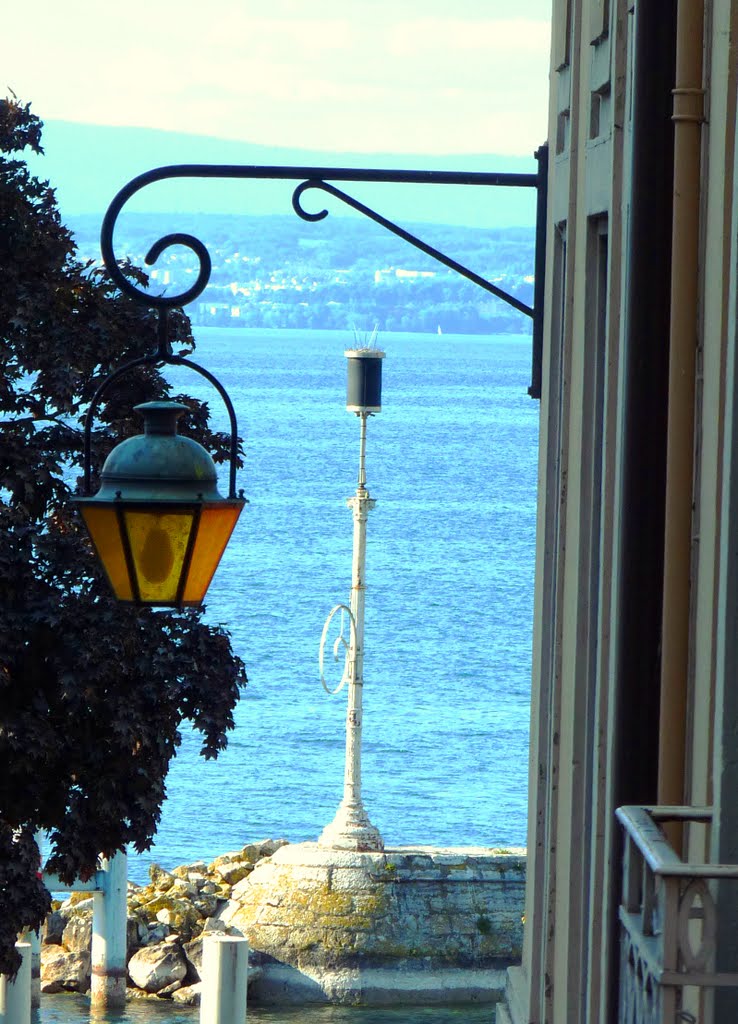 View of Lake Geneva from Évian-les-Bains (France) by gabachat