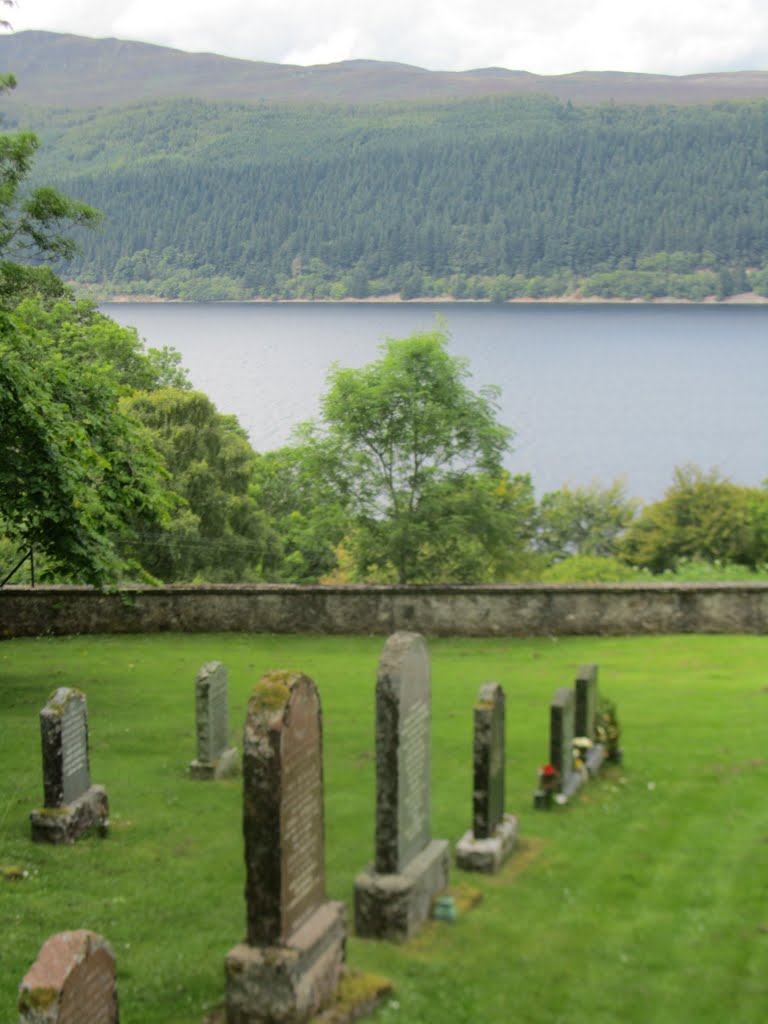 Graveyard opposite Alastair Crowley's house, Loch Ness by ErrolHunt