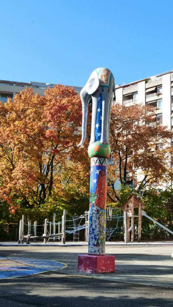 Préau de l'Ecole de Cité Vieusseux by Magda GHALI