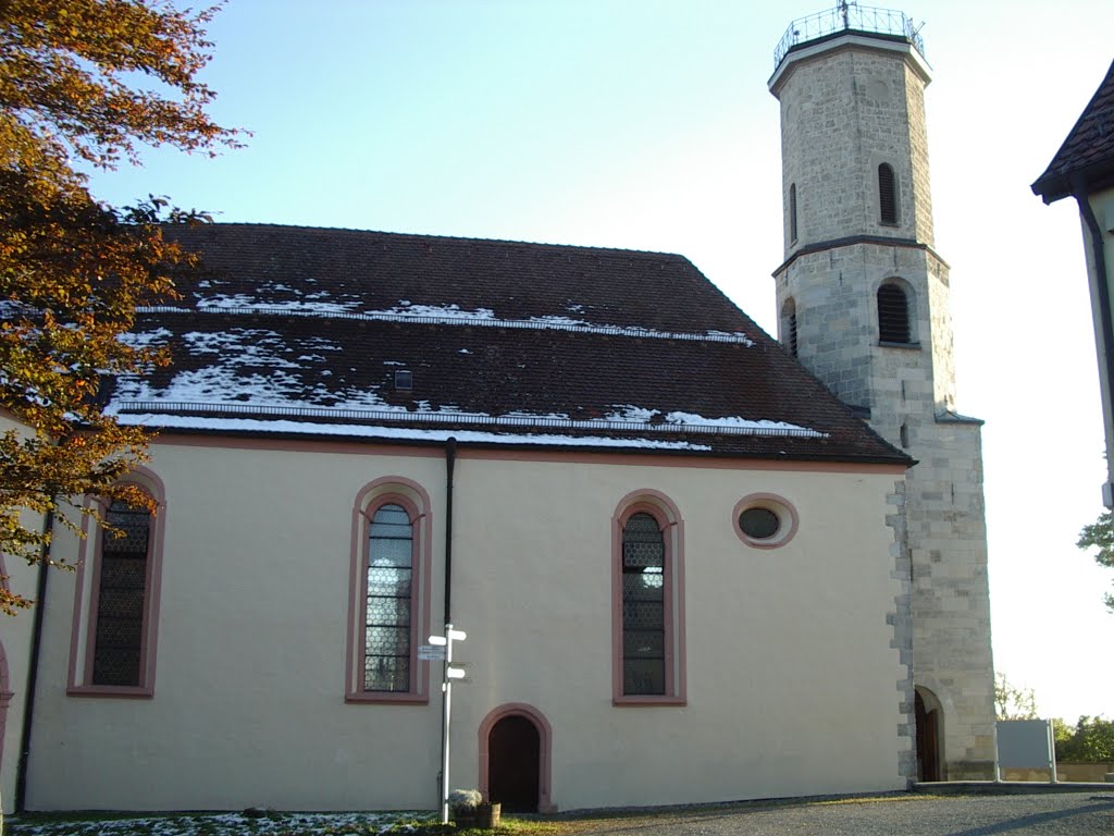 Kirche von der Seite mit Schnee drauf by urmele