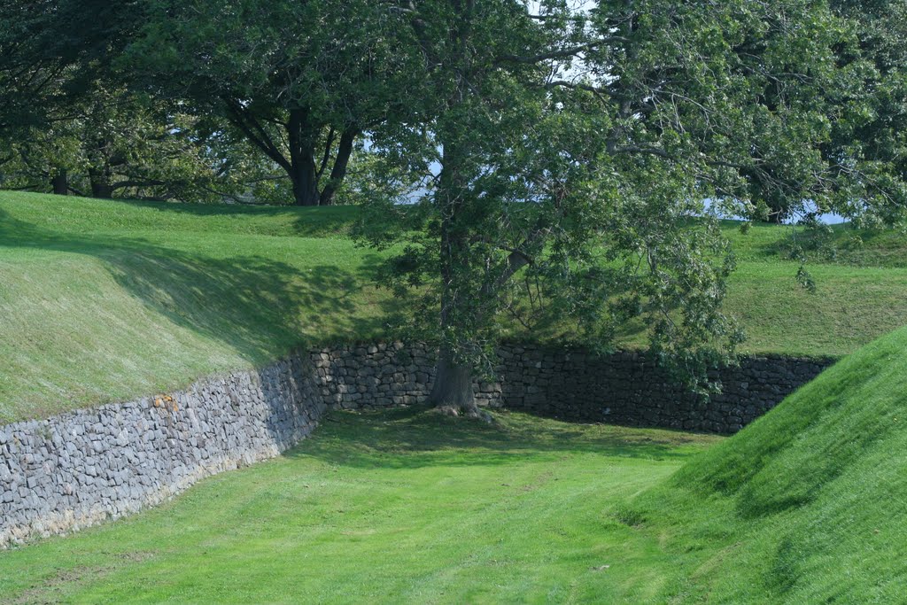 Ditch and earthen walls of Fort Anne by Edward Rooks