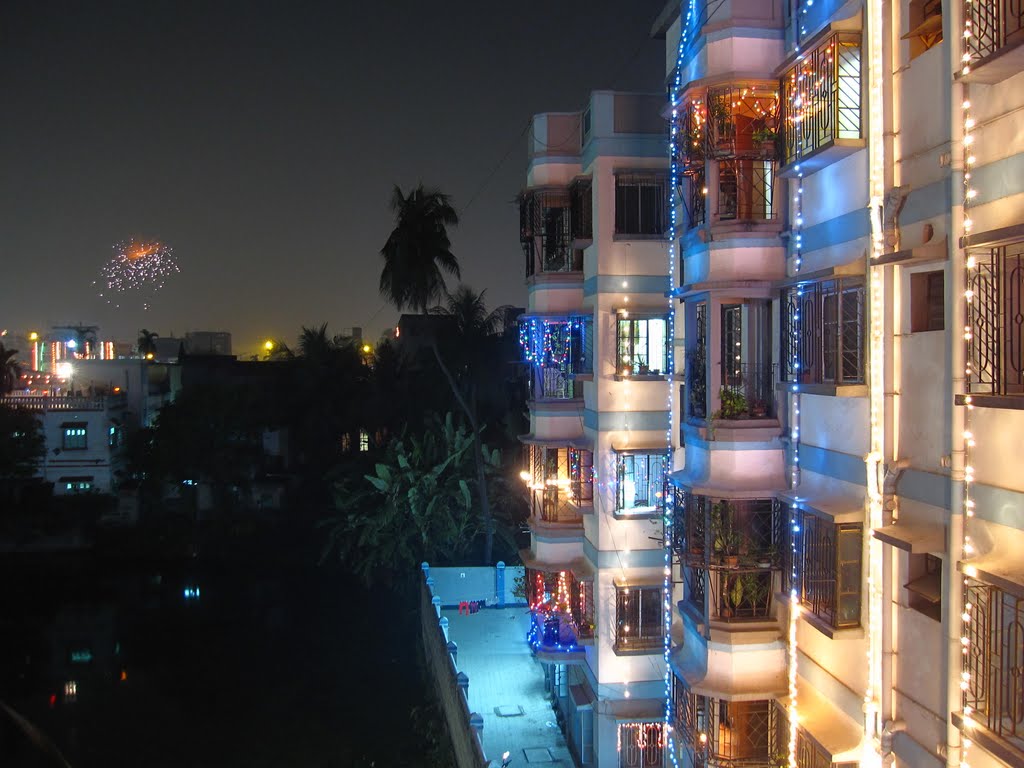 Krishna Tower during Kali Puja by Dr. Ritesh Kshetri