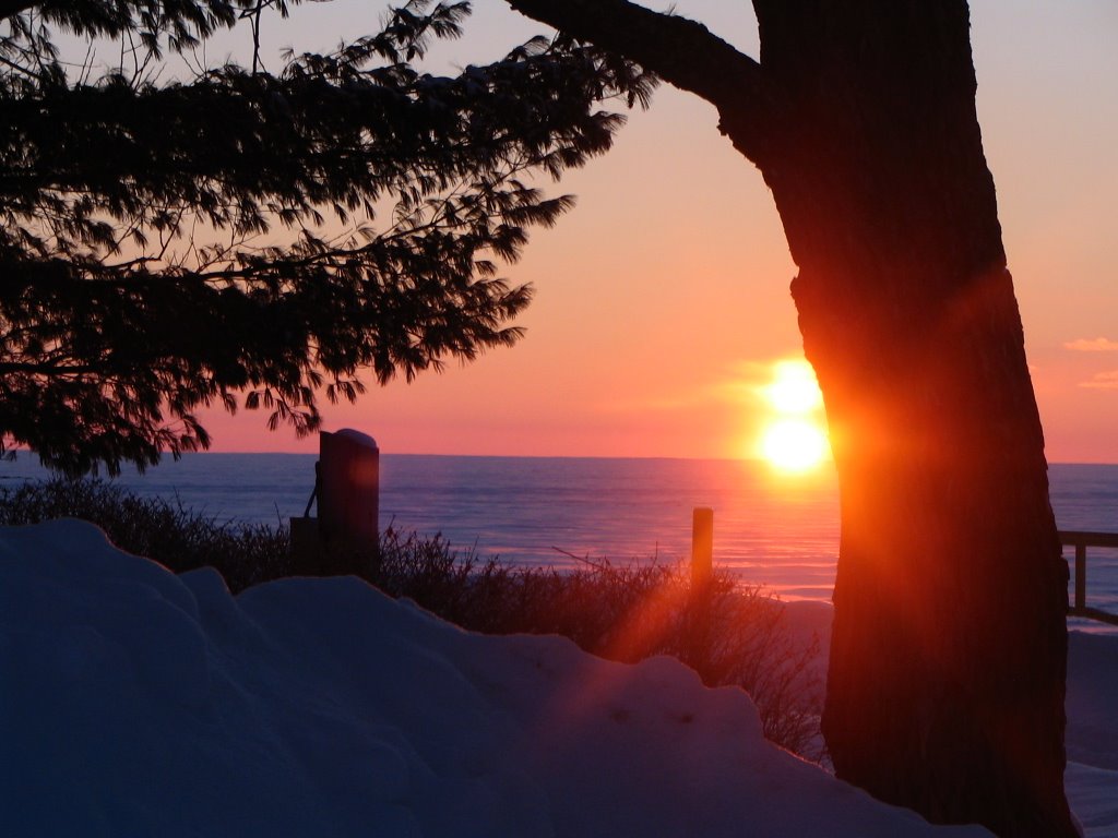 SUN SETTING LAKE NIPPISSING O.N.CANADA by CLARK WITH A E.