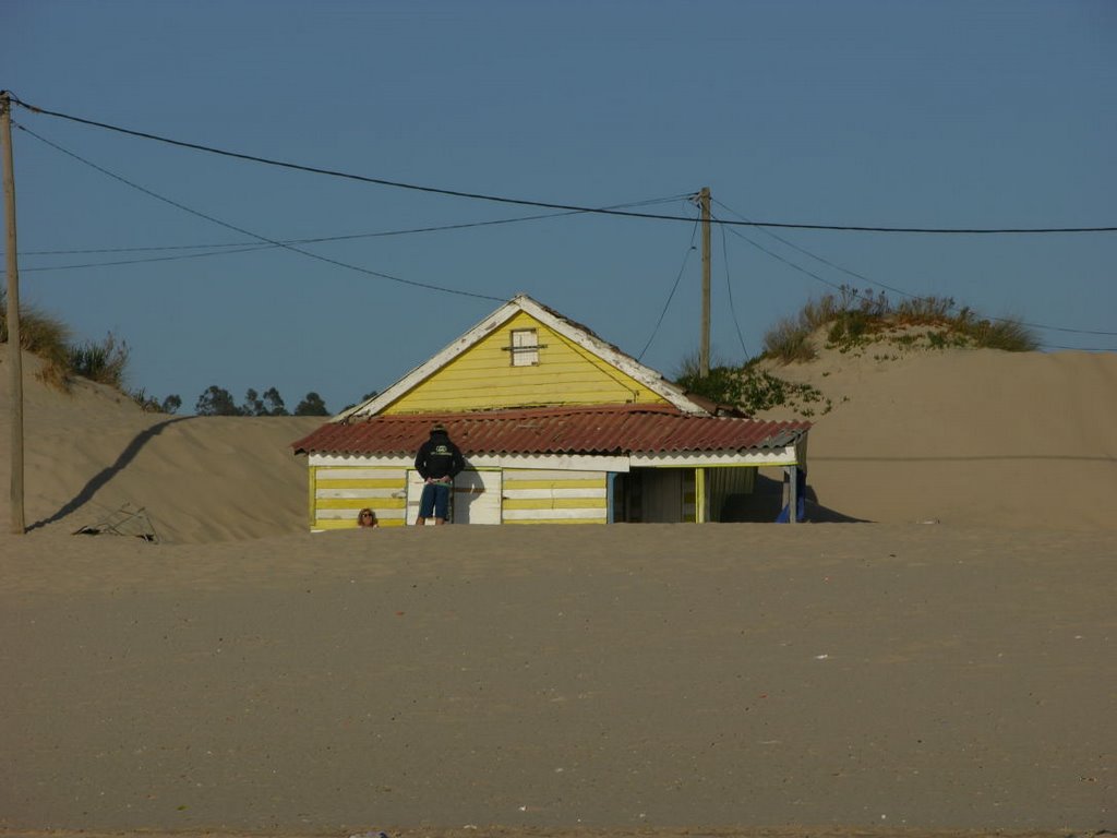 Costa caparica beach house by snowstorm snowflake