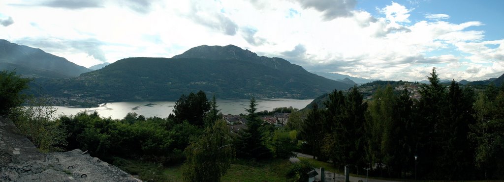 View from top of Austrian-Hungarian Fort Tenna, Valsugana, to Lago di Caldonazzo by humbleweed