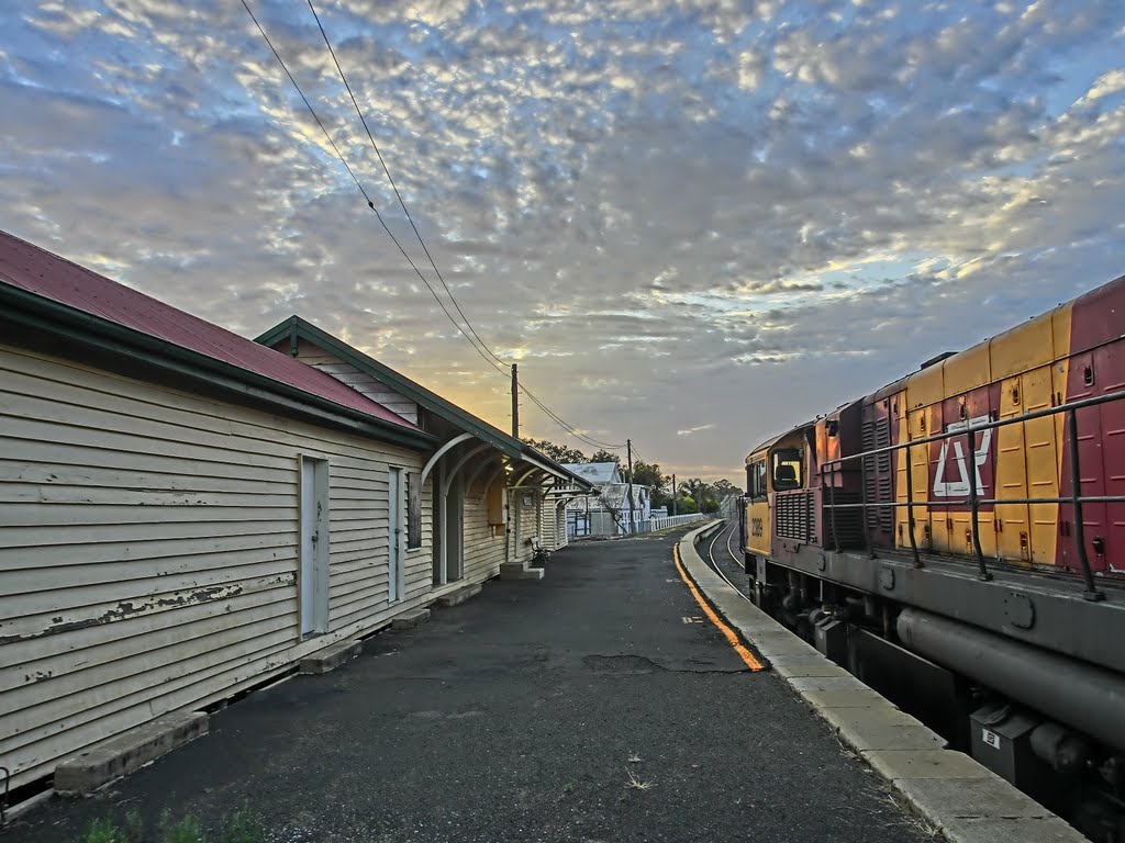 Dawn at Chinchilla Railway Station by Aussie Jim Boomer