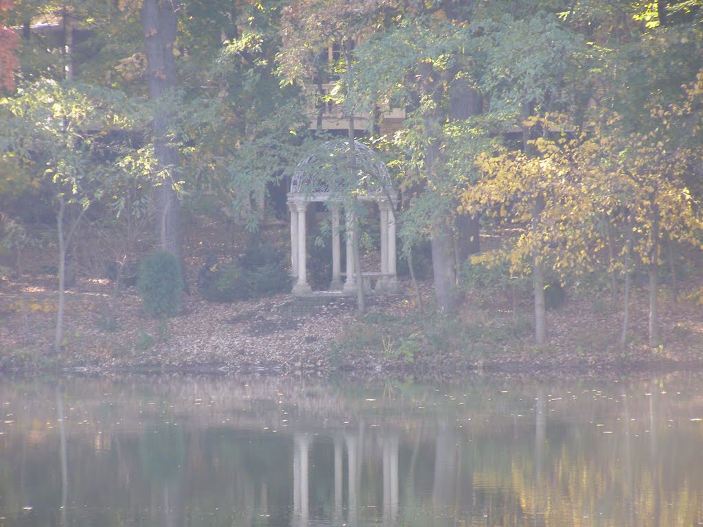 Gazebo Across Mays Lake by Wayne Fregeau