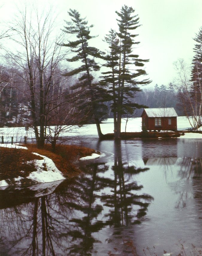 Woodard Reservoir, near West Bridgewater, VT, april, 1970 by Tom Dudones