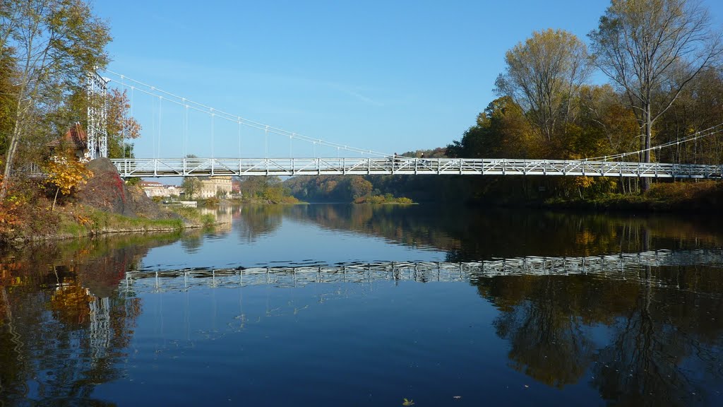 Grimma, Hängebrücke by KADIBILD