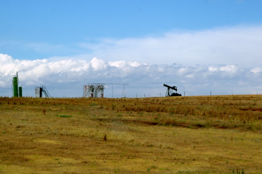 2011, Harper, Oklahoma, USA - along Rte 64 pump and tanks by Qwilleran