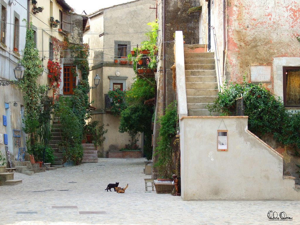 Piazzetta di Calcata by mirkomac