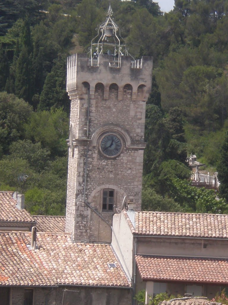 Tour de l' horloge et clocher à Viviers by Charbela