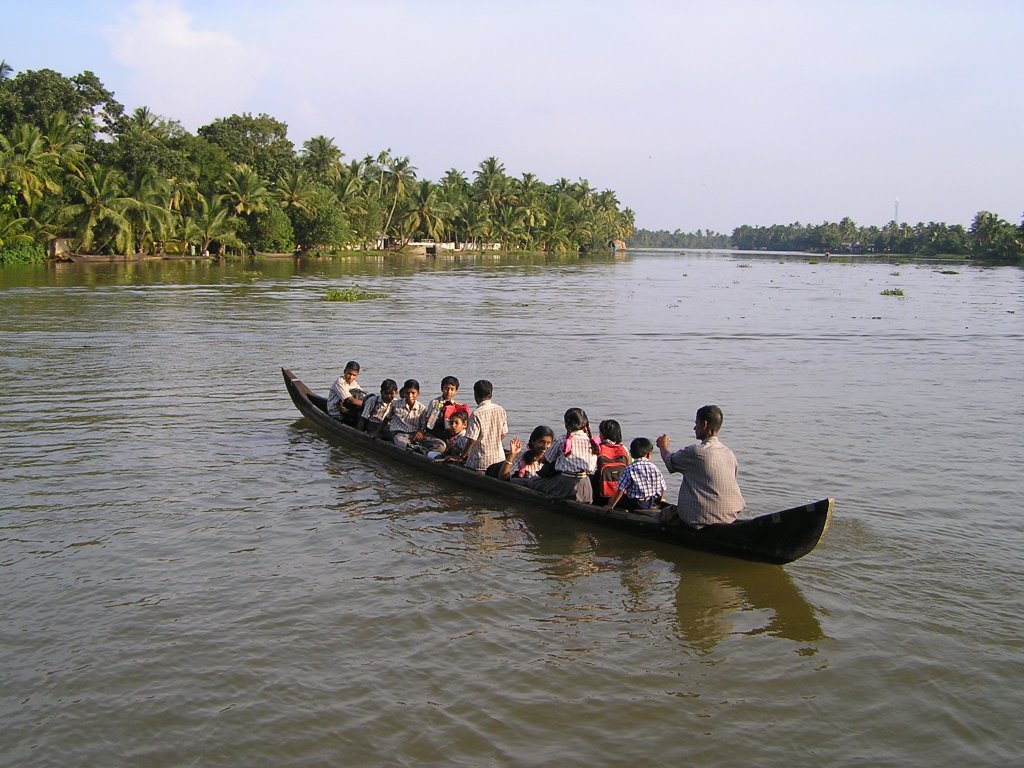 School bus, Backwaters by Dennis Shevelan