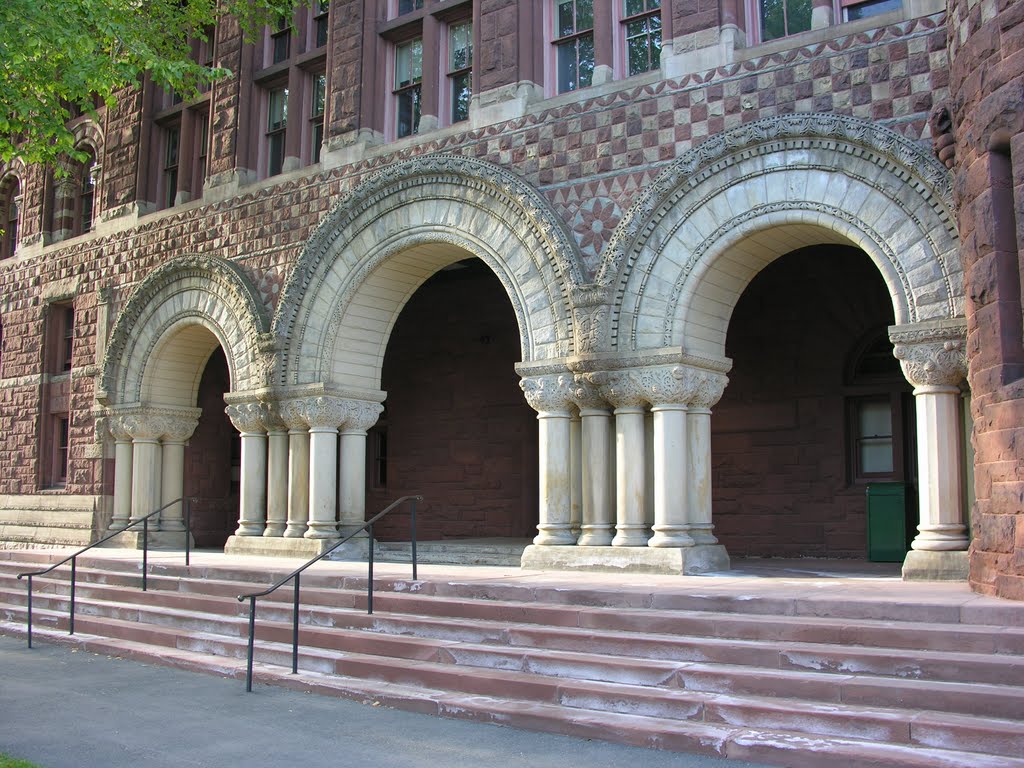 Austin Hall Entrance, 1881, Richardsonian Romanesque by David Coviello