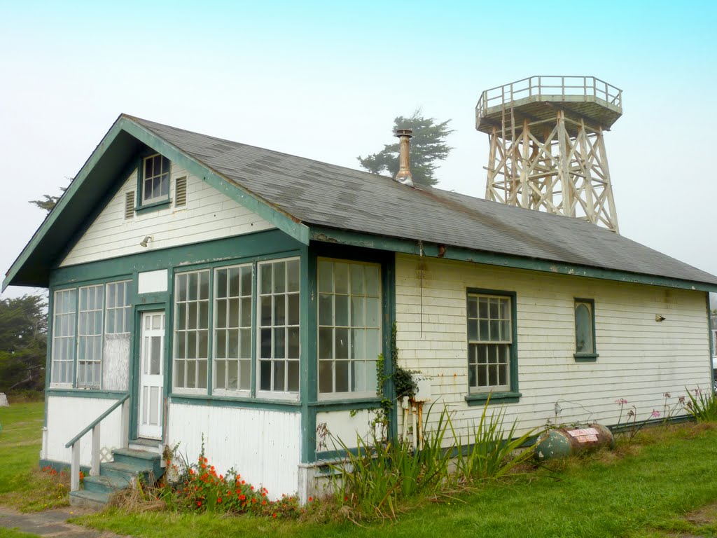 Table Bluff Light House Station Dwelling with Water Tower, Table Bluff, Humboldt County CA by kontiki1