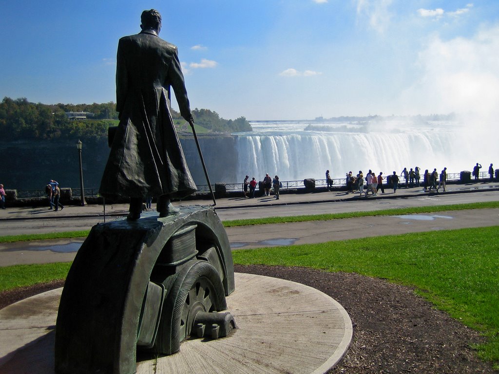 Nikola Tesla-Overlooking the Horseshoe Falls, Ontario (Oct/03/2007) by Nikbrovnik