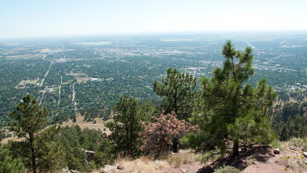 Boulder, Colorado from atop Mount Sanitas by Don J Schulte