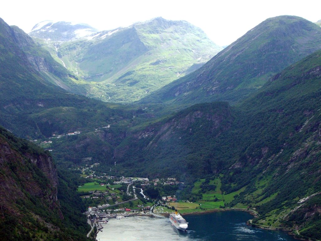 Geiranger fjord and Dalnsnibba. by WHITE&RED