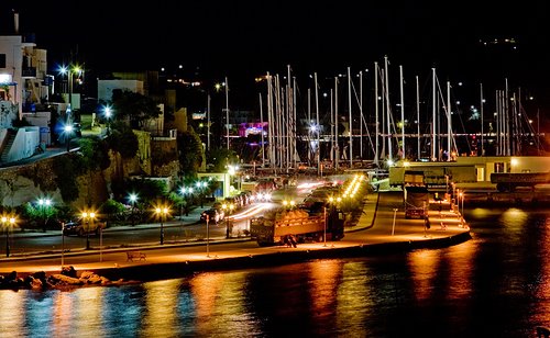 Milos, Adamas at night by Anagr