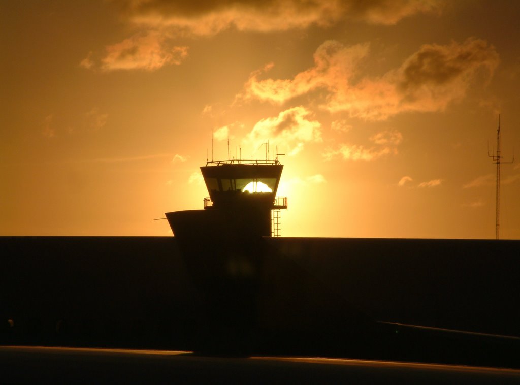 Sunset through the tower by mike richardson