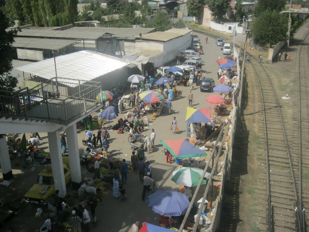 Street market & Train station by Yasser Ismael Saranjam