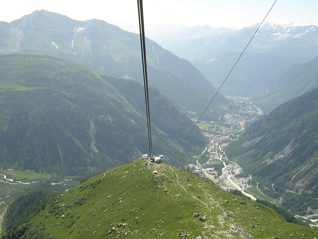 View from cable car Courmayeur - Pta. Helbronner (Italy), summer 2004 by rdaniel