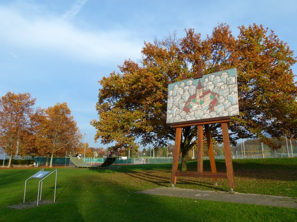 Giant Easel, Ryslee (June 2011) ►Look Around by Magda GHALI