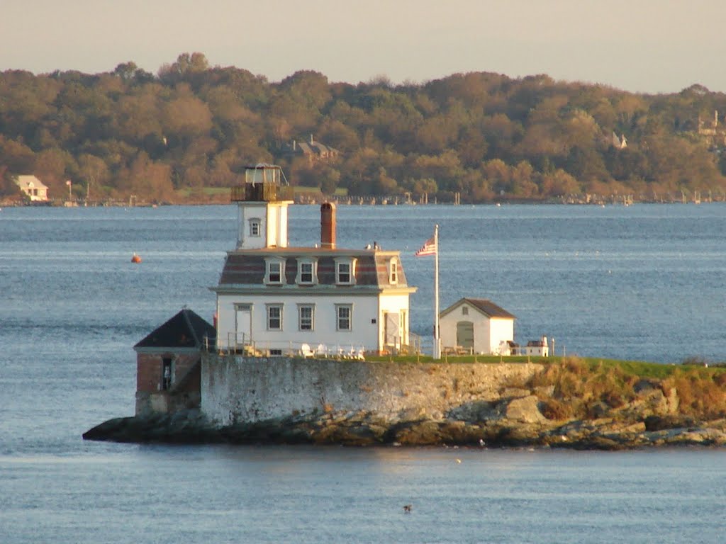 Lighthouse in Newport Harbor by lovelands