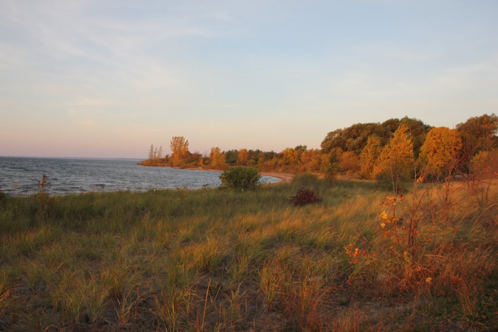 Gladstone point-Michigan-fall color-2011 by brucev