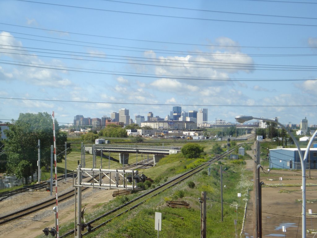 View of Downtown from Belvedere LRT Station by mjbcda