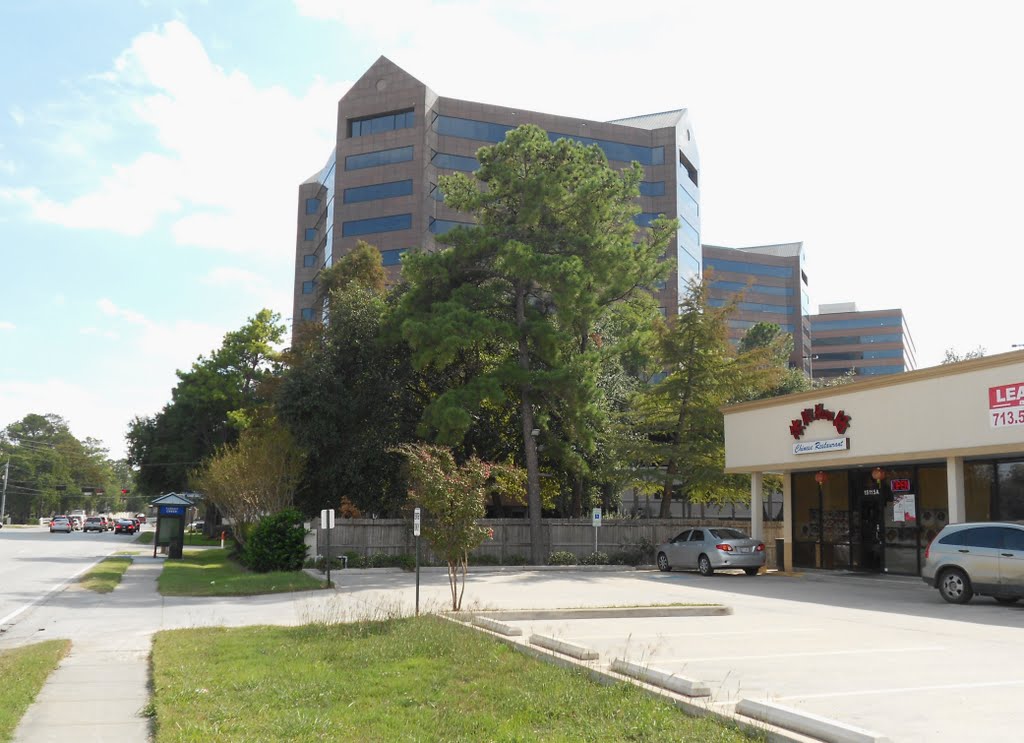 One Eldridge Place at the intersection of Memorial and Eldridge Pwky with Chinese Restaurant on the Right (looking East) by WOLFGANG HOUSTON WEST