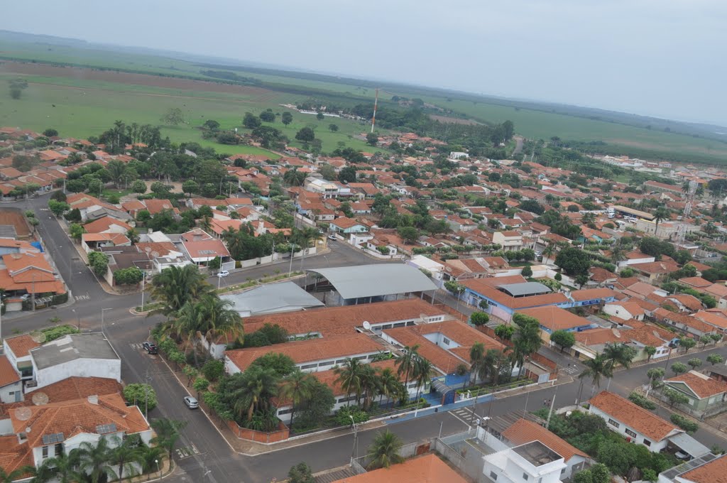 Vista aérea da EM Ruth dos Reis e EE Odila Bovolenta de Mendonça em Adolfo by Bernadeth Bofo