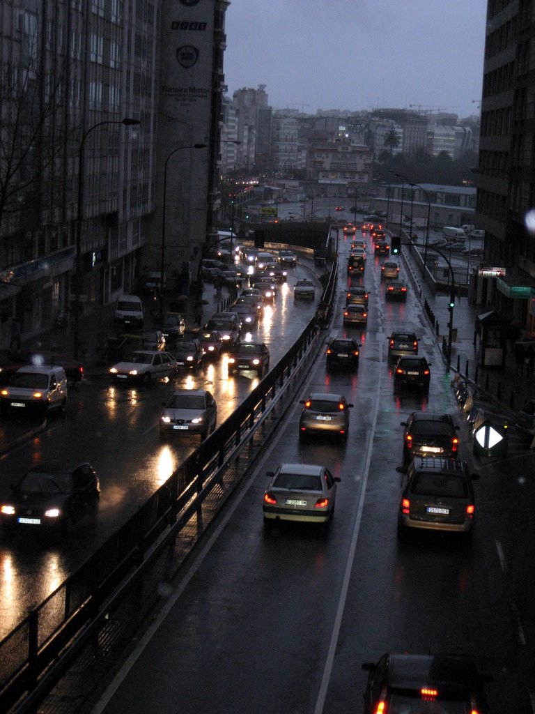 La Coruña lloviendo by Arrobi