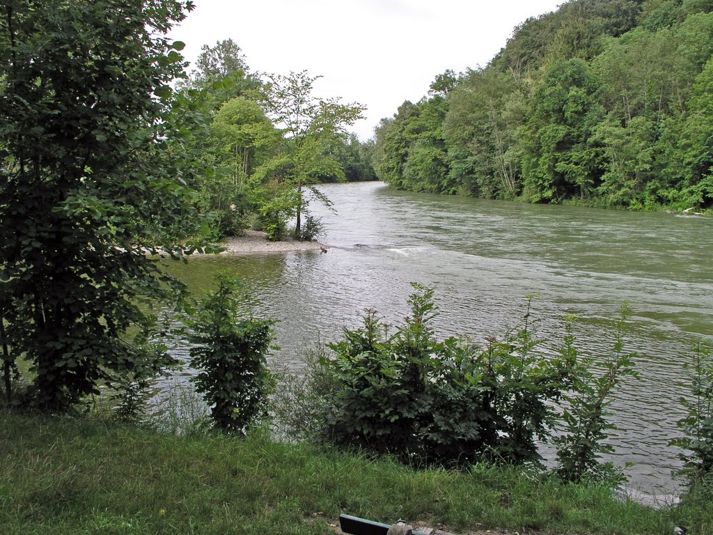 Sense-Saane-Zusammenfluss bei Laupen by Toni Wyss, Hamburg