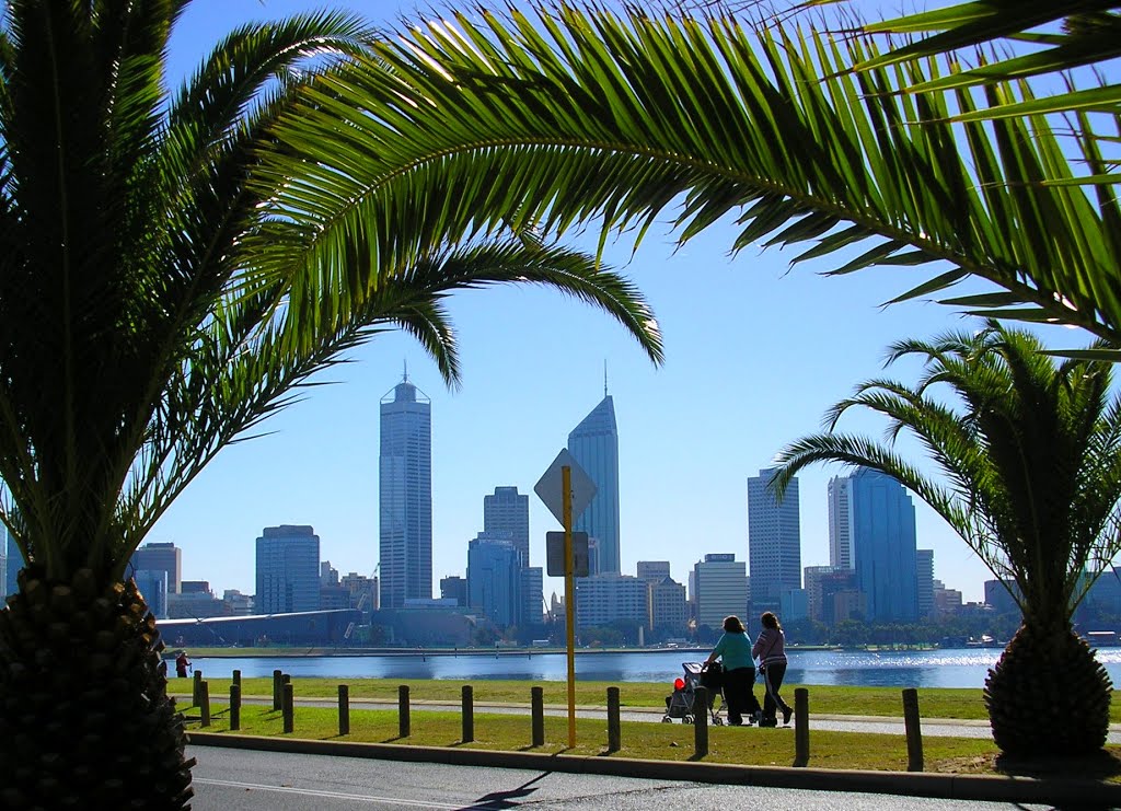 Esplanade Path, Swan River, Perth by Lincoln Ponton