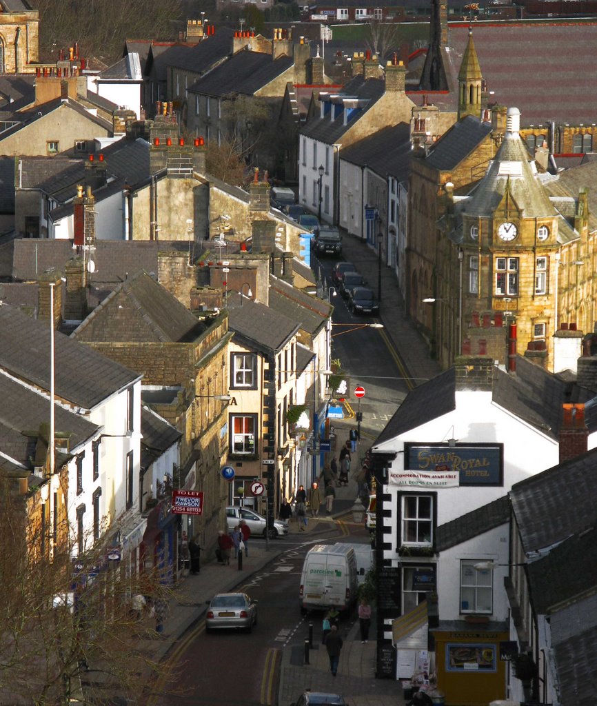 Main Street of Clitheroe by Peter Downes