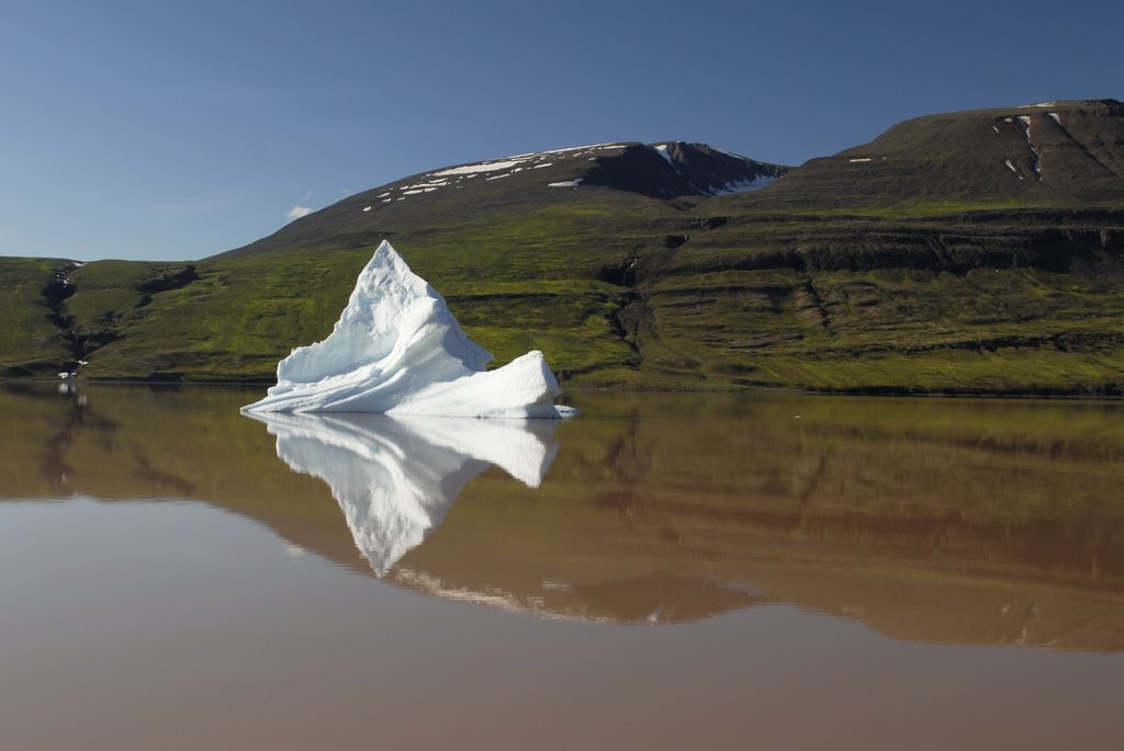 Reflection of iceberg, Disko, Greenland by Mikkel Fruergaard