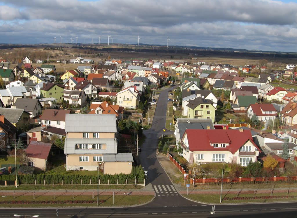 Suwalki from the air - Sobieskiego street, 2011 by Mariusz Bladek