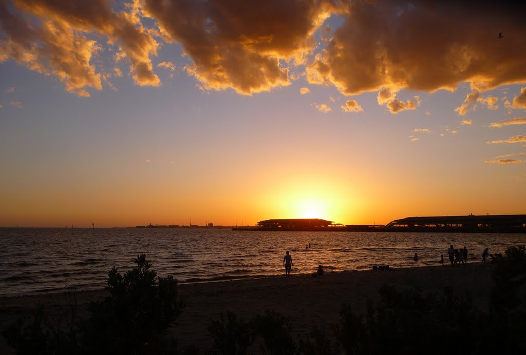 SUNSET AT PORT MELBOURNE by Ruth Yates