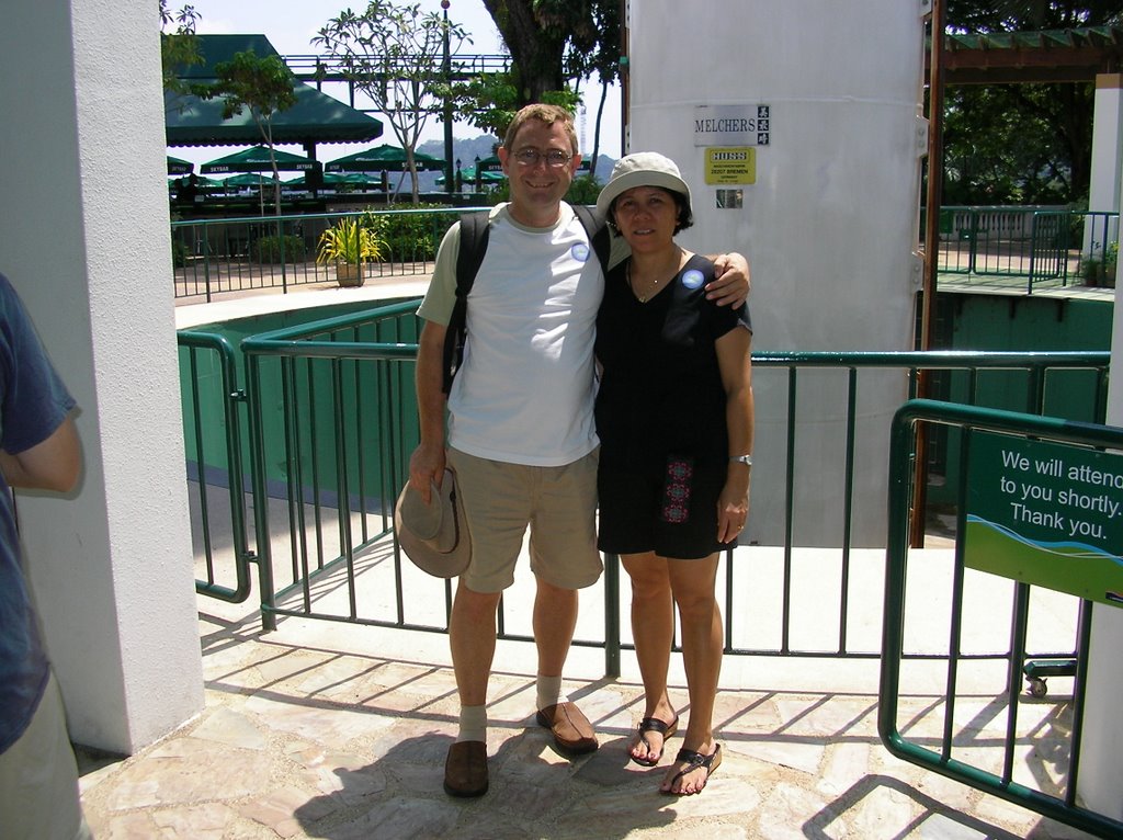 Steve and Vina at the observation Tower in Sentosa by Pungols Tatay