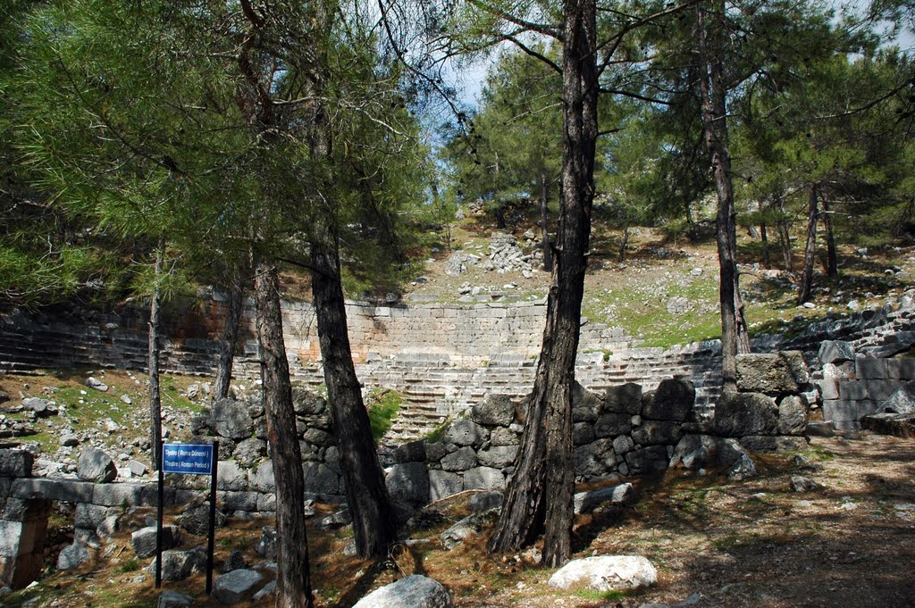 Theatre (Roman Period), Ancient City of Cadianda, Uzumlu Village, Fethiye, Mugla by Seref Halicioglu