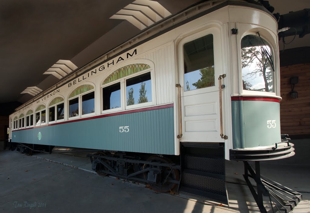 One of only two remaining Seattle Interurban cars. This is located in the Lynnwood Heritage Park Washington by Tom D Ringold