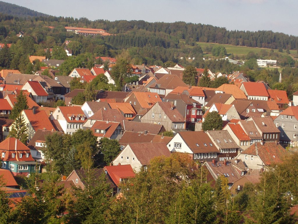 View of St. Andreasberg from Glockenberg, September 2005, Lower Saxony, Germany by photon master