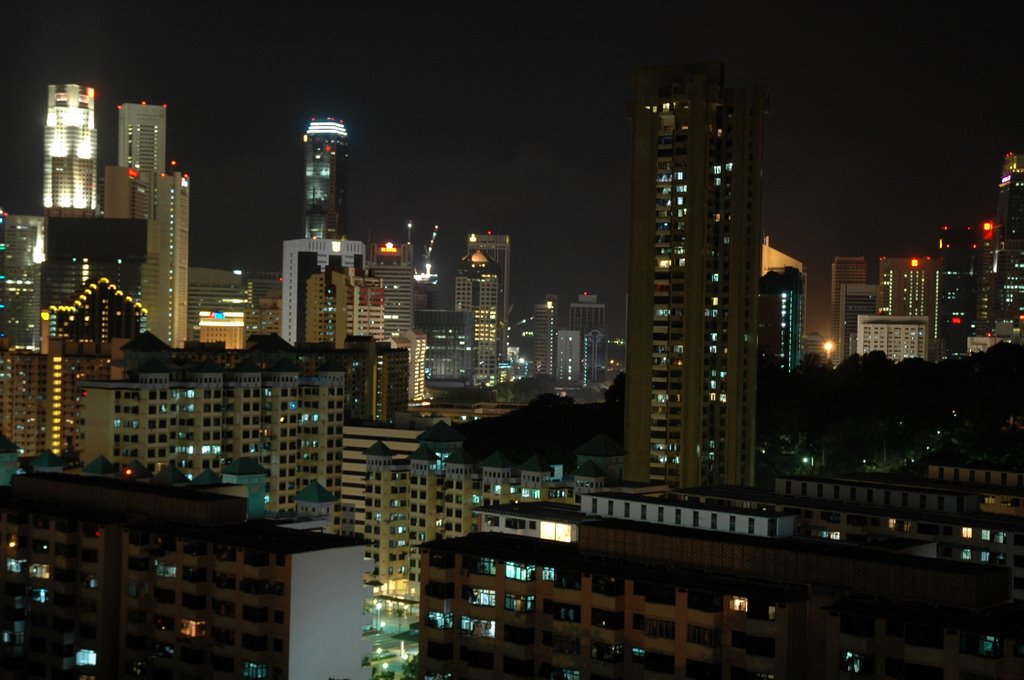 Singapore by night from Copthorne Kings Hotel 1 by pi bi