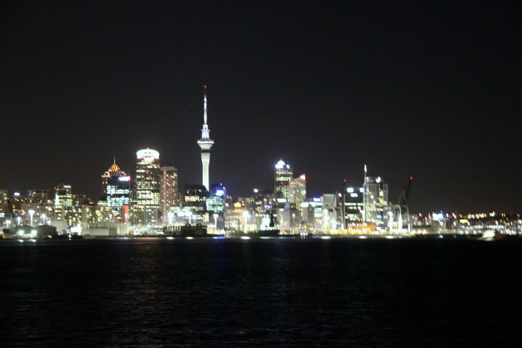 Auckland at night by Peter Bond